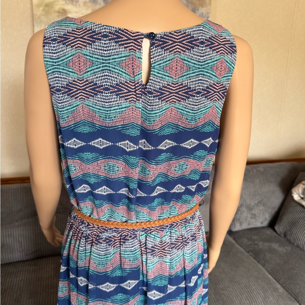 Lily Rose Blue and Pink Maxi Dress - Picture 7 of 15